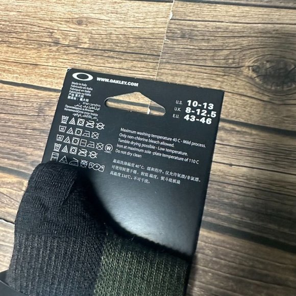 NWT Oakley Adapting RC Long Socks Size Large (Black Green) *Unopened* Unisex - Picture 4 of 8